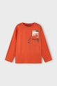 Mayoral longsleeve bawełniany 4078.5B.Mini.9BYA pomarańczowy AW25