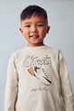 Mayoral longsleeve bawełniany okrągły beżowy 4079.5B.Mini.9BYA