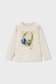 Mayoral top a maniche lunghe in cotone girocollo beige 4080.5B.Mini.9BYA