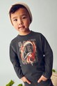 Mayoral longsleeve bawełniany okrągły czarny 4080.5B.Mini.9BYA