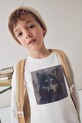 Mayoral longsleeve bawełniany okrągły beżowy 4081.5C.Mini.9BYA