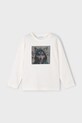 Mayoral longsleeve bawełniany 4081.5C.Mini.9BYA beżowy AW25
