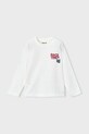 Mayoral longsleeve bawełniany dziecięcy nadruk beżowy 4084.5D.Mini.9BYA