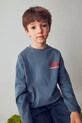 Mayoral longsleeve bawełniany dziecięcy nadruk niebieski 4084.5D.Mini.9BYA