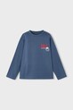 Mayoral longsleeve bawełniany dziecięcy 4084.5D.Mini.9BYA niebieski AW25