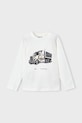Mayoral longsleeve din bumbac pentru copii print bej 4085.5D.Mini.9BYA