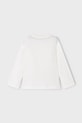 Băieți Mayoral longsleeve din bumbac pentru copii 4086.5D.Mini.9BYA alb