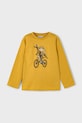 Mayoral longsleeve din bumbac pentru copii 4087.5E.Mini.9BYA galben AW25