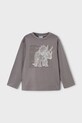 Mayoral longsleeve din bumbac pentru copii 4088.5E.Mini.9BYA gri AW25