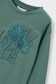 Băieți Mayoral longsleeve din bumbac pentru copii 4089.5E.Mini.9BYA verde
