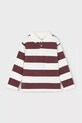 Mayoral longsleeve bawełniany dziecięcy 4119.5A.Mini.9BYA czerwony AW25