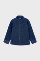 Mayoral cămașă din denim pentru copii lung bleumarin 4126.5A.Mini.9BYA