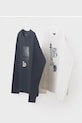 Mayoral longsleeve bawełniany okrągły granatowy 7002.7A.Junior.9BYA