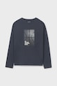 Mayoral longsleeve bawełniany 7002.7A.Junior.9BYA granatowy AW25