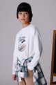 Mayoral longsleeve bawełniany okrągły beżowy 7003.7A.Junior.9BYA