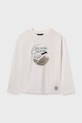 Mayoral longsleeve bawełniany 7003.7A.Junior.9BYA beżowy AW25