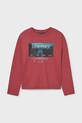 Mayoral longsleeve bawełniany 7003.7A.Junior.9BYA czerwony AW25