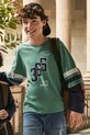 Mayoral longsleeve bawełniany szpic turkusowy 7004.7A.Junior.9BYA