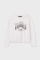 Mayoral longsleeve din bumbac pentru copii 7007.7C.Junior.9BYA bej AW25