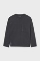 Mayoral longsleeve bawełniany okrągły czarny 7009.7C.Junior.9BYA
