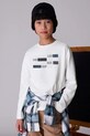 Mayoral longsleeve bawełniany okrągły beżowy 7012.7E.Junior.9BYA