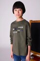 Mayoral longsleeve bawełniany 7012.7E.Junior.9BYA zielony