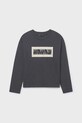 Mayoral longsleeve bawełniany dziecięcy nadruk czarny 7013.7E.Junior.9BYA