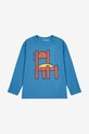 Bobo Choses longsleeve din bumbac pentru bebeluși Chair 225AC006 albastru AW25