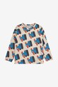 Bobo Choses longsleeve din bumbac pentru bebeluși Doggy Mate 225AC010 bej AW25