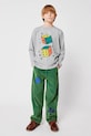 Băieți Bobo Choses longsleeve din bumbac pentru bebeluși Roll the Dice 225AC015 gri