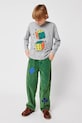 Bobo Choses longsleeve din bumbac pentru bebeluși Roll the Dice gri 225AC015