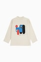Bobo Choses longsleeve din bumbac pentru copii Doggy Mate 225AC022 alb AW25