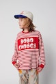 Bobo Choses longsleeve bawełniany dziecięcy wzorzyste czerwony 225AC135