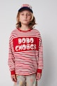 Bobo Choses longsleeve bawełniany dziecięcy 225AC135 czerwony