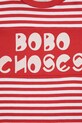 Bobo Choses longsleeve bawełniany dziecięcy czerwony 225AC135
