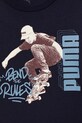 Băieți Puma longsleeve din bumbac pentru copii MID90s Layered Longsleeve B 688467 bleumarin