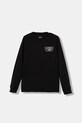 Vans longsleeve bawełniany Full Patch Back LS VN000JCTBLK1 czarny AW25