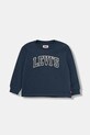 Levi's longsleeve bawełniany niemowlęcy COLLEGIATE LS TEE nadruk granatowy 6EP410.98