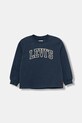 Detská bavlnená košeľa s dlhým rukávom Levi's COLLEGIATE LS TEE bavlna tmavomodrá 8EP410