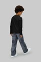 Calvin Klein Jeans longsleeve bawełniany dziecięcy czarny IB0IB02587.9BYA
