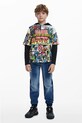 Desigual longsleeve bawełniany dziecięcy 25WBTK01 czarny