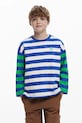 Desigual longsleeve bawełniany dziecięcy wzorzyste niebieski 25WBTK11