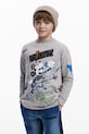 Детска блуза с дълги ръкави Desigual щампа сив 25WBTK13