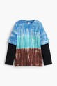 Dětské bavlněné tričko s dlouhým rukávem Desigual 25WBTK16 modrá AW25