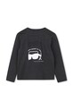 Karl Lagerfeld longsleeve bawełniany dziecięcy Z30951.162.174 szary AW25