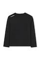 Дитячий бавовняний лонгслів Karl Lagerfeld Z30953.86.108 чорний AW25