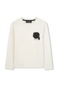 Karl Lagerfeld longsleeve bawełniany dziecięcy nadruk biały Z30955.114.150