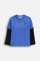 Coccodrillo longsleeve bawełniany dziecięcy ZC5143102ABJ niebieski AW25