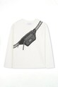 Detská bavlnená košeľa s dlhým rukávom Marc Jacobs W60635 béžová AW25