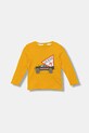 Guess longsleeve bawełniany niemowlęcy nadruk żółty I5BI01.I3Z14.9BYA